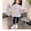 Sudadera para Niña Otoño 2026 Estilo Nuevo 3D Gris Caramelo Manga Larga Primavera y Otoño Casual Infantil Dulce Ins Top