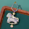 Dinastía Song Brocado Moneda de Cobre Caballo Hebilla de Anillo Encanto para Bolso DIY Año del Caballo Llavero Colgante Colgante Pequeño Terminado Venta al por Mayor en Stock