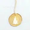 Colgante Decoración Navideña de Madera Colgante Navideño DIY Nuevo Colgante Artesanal de Madera Maciza Astilla de Pino