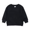 Suéter para niños y niñas, abrigo de cuello redondo, jersey para niños, color sólido, forro polar, estilo coreano, top para bebé, otoño e invierno