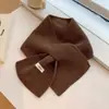 Bufanda 100% Lana Nuevo Estilo 2024 para Niños y Niñas en Otoño e Invierno para Parejas Estilo Coreano Versátil Cálida Color Sólido Bufanda de Punto