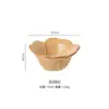 Plato pequeño de cerámica rústica con textura amasada a mano, plato con forma de flor para postre y frutas secas, plato de cerámica para condimentos estilo vintage, plato para salsas, venta al por mayor de vajilla