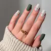 Uñas Cortas Portátiles, Parches de Uñas Postizas Francesas, Uñas Cuadradas Cortas Sencillas de Alta Venta Portátiles, Parches para Uñas Cortas, Parches para Manicura
