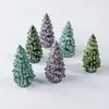 Adornos Navideños de Piedra Natural Transfronterizos Tallas de Pino Decoración del Hogar Manualidades de Cristal Árbol de Navidad de Escritorio