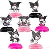Suministros de decoración para fiestas kuromi, adornos de panal kuromi, bolas de panal de escritorio para cumpleaños infantiles, mesa decorativa