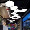Luz Decorativa LED Hexagonal en Forma de Y Oficina Supermercado Restaurante Gimnasio Pasillo Estilo Industrial Candelabro de Forma Especial Uso Comercial
