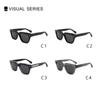 Gafas de Sol Cuadradas de Comercio Exterior Transfronterizo para Hombres y Mujeres, Estilo Retro Europeo y Americano, Gafas de Sol de Acetato Polarizadas de Alta Gama con Protección UV