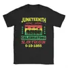 Camiseta Negra para Hombre Festival de Junio Historia Negra 19 de Junio de 1865 Camiseta Interesante Camiseta de Manga Corta