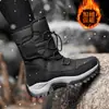 Amantes del noreste botas de nieve para mujer altas impermeables antideslizantes zapatos gruesos de algodón para hombre zapatos cálidos con forro polar zapatos de senderismo una generación de pelo