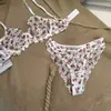 Popular Estampado de Leopardo Europeo y Americano V Profunda Ultra Delgada Encaje Estilo Francés Puro Deseo Lencería Sexy Sujetador Que Hace que los Bustos Grandes Parezcan Más Pequeños