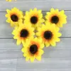 Atacado Flores Artificiais DIY Girassol Feito à Mão Girassol Flores de Seda Flores de Tecido Crisântemo Girassóis Flores Artificiais Cabeças de Flores Grandes