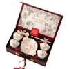 Juego de Cuencos y Platos Estilo Japonés, Regalo de Boda, Caja de Regalo de Vajilla para Boda, Juego de Cuencos y Platos para Uso Doméstico, Nuevos Cuencos y Platos de Arroz con Diseño de Alto Valor