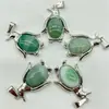 Venta Caliente Transfronteriza Joyería Europea y Americana Accesorios para Collares Cristal Natural Ágata Piedra Preciosa Colgante de Pingüino Aleación Accesorios Ecológicos