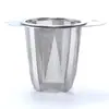 Colador de Té Simple de Acero Inoxidable 304 Oficina Tetera Malla Bandeja Doble Orejas con Tapa Drenaje de Té Juego de Cuchara de Té