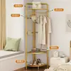 Perchero de esquina, perchero de pie para dormitorio, perchero simple de interior, estante de almacenamiento de ropa para esquina de pared del hogar