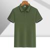 Em estoque atacado camisa polo de renda manga curta camiseta cultura corporativa camisa estampa macacão casual masculino algodão camiseta