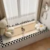 Esterilla para Mirador, Universal para Todas las Estaciones, Lujo Ligero, Gama Alta, Resistente a Manchas, Fácil Cuidado, Esterilla Antideslizante, Alfombra de Terciopelo de Cristal Fresca y Recortable