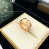 Anillo de diamantes en oro V, versión ancha y estrecha Coco, estilo Chanel, medio diamante, fabricado con precisión CNC, chapado en oro rosa de 18 quilates, conserva el color, regalo para niñas