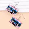 Pendientes Acrílicos de Cinta New Vintage Transfronterizos Pendientes de Moda Exagerados de Colores Joyería para Orejas para Mujer
