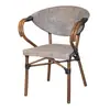 Silla de Malla para Exteriores Impermeable Protector Solar Silla de Mimbre con Rocío Balcón Cafetería al Aire Libre Tienda de Té con Leche Mesa y Silla