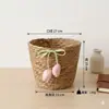 Juego de 3 Cestas Tejidas de Escritorio Tulipán Cesta de Almacenamiento Cubo Abrazo Cesta de Flores Cesta de Mimbre Tejido Maceta para Plantas Verdes Cesta de Decoración para Plantar