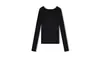 Elegante camiseta base de gola redonda, corte justo, Yangzi Alemão, 18 pontos, sem costura, modeladora