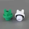 Tapón de Alambre Ppr 4 Puntos Orejas de Conejo Imitación Día *Feng Tapón de Tubería de Agua Doble Lavadora de Alta Calidad Blanco y Verde Tapón de Tubería de Presión con Anillo de Cuero