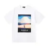 Camisa Roxa Masculina Feminina High Street Camisetas Masculinas 2024Ss Whi