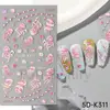 Adesivos de Unhas Artísticas Novos Transfronteiriços Estereoscópicos em Relevo Concha de Praia Estrela-do-Mar Concha Água-viva Golfinho Adesivos Adesivos para Unhas