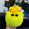 Piel de Conejo Rex Sintética Cosas Buenas Suceden Colgante para Llavero Bola de Felpa Decoración para Mochila Evento de la Empresa Persimmon Regalo