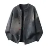 Suéter cárdigan de cuello redondo para hombres y parejas, botones coloridos, estilo old money, otoño e invierno, venta al por mayor de fábrica transfronteriza