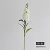 Flor Violeta Artificial Tallo Único Delphinium Morado Arreglo Floral Decorativo para Hotel Boda Flor Violeta Artificial Blanca