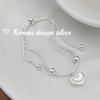Corea del Sur Industria Pesada Estilo Ins Joyería Plata Esterlina S925 Lujo Ligero Nácar Blanco Pulsera de Tirar Diseño Nicho Combinable