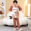 Pijama para Niñas Bebés Niños Otoño Manga Larga Dibujos Animados Niñas Niños Kapi Bala Nuevo Algodón Peinado Ropa de Casa