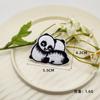 Nueva combinación de ropa y sombreros de Kung Fu Panda de Guofeng con pegatinas de tela bordadas, accesorios decorativos creativos de ropa con combinación de Panda.