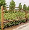Construção Rural Novas Grades de Bambu para Separar Gramados, Grades de Proteção de Aço Inoxidável para Jardim Imitação, Painéis de Cerca de Bambu e Cercados com Padrões