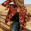 Nueva chaqueta vaquera corta de algodón puro otoño e invierno impresión digital 3D personalidad moderna top ajustado mujer