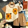 Pijama 100% Algodão Infantil, Roupa de Casa Infantil, Conjuntos para Meninos e Meninas, Pijama de Verão Fino, Venda Direta de Fábrica
