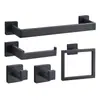 Estante de Acero Inoxidable para Toallas de Baño Transfronterizo Estante para Toallas de Baño Barra para Toallas Juego de Cinco Piezas para Baño Colgante Juego de Tubo Cuadrado para Baño