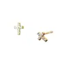 Pendientes de cruz de plata pura s999 estilo coreano incrustados de diamantes, pequeños y delicados, pendientes de moda para estudiantes, modelo nuevo de transmisión en vivo