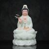 Tres Santos del Buda Sakyamuni Buda Sakyamuni Imitación Jade Blanco Ham Bodhisattva Guanyin Adornos Sagrados para el Hogar del Buda Guanyin