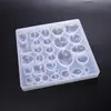 Molde de Parche de Resina de Cristal DIY Amapola, Molde de Silicona para Colgante de Parche de Piedra del Tiempo Estilos y Tamaños