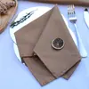 Servilleta Poliéster Algodón Paño para la Boca Actividades de Boda Decoración de Mesa Navidad Color Sólido Flor Plegable Paño para Limpiar Vasos Transfronterizo Especial