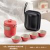 Set de Té para Viaje al Aire Libre Portátil Pequeño Set Viaje Una Tetera Cuatro Tazas Camping Taza Rápida Portátil Preparación de Té al Aire Libre