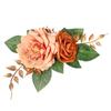 Nueva Flor de Pastel Delicada Naranja Artificial Decoración de Hogar Otoño Rosa de Simulación Adornos de Flores Falsas Venta Caliente Transfronteriza