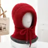 Gorro de Lana Bordado Versátil Cálido para Montañismo al Aire Libre Invierno Otoño Moda para Mujer Simple Adelgazante Facial Gorro de Punto Pullover