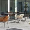 Mesa y silla de exterior Youlan para patio, combinación de ocio, estilo nórdico, para hotel, resort, jardín, balcón exterior, mesa de comedor larga para el hogar