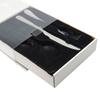 Caja exterior de PVC transparente Embalaje de blíster de PS con flocado negro Soporte interior de blíster flocado para vajilla Bandeja para cubiertos (cuchillo, tenedor, cuchara)