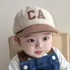 Boné Bico de Pato para Bebê Primavera e Outono Chapéu de Bebê Outono e Inverno Veludo Cotelê Chapéu Infantil Gorro de Beisebol Quente Chapéu de Menino Estiloso