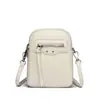 Bolsos de Nicho para Mujer 2025 Nuevo Bolso para Madres de Mediana Edad Bolso Cruzado Simple para Mujer Bolso para Teléfono Móvil de Cuero Suave Bolso Cuadrado Pequeño Casual